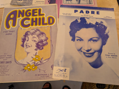 Lot of 10 antique vintage sheet music folios - 10 different song folios 1920s-1950s Lot 1