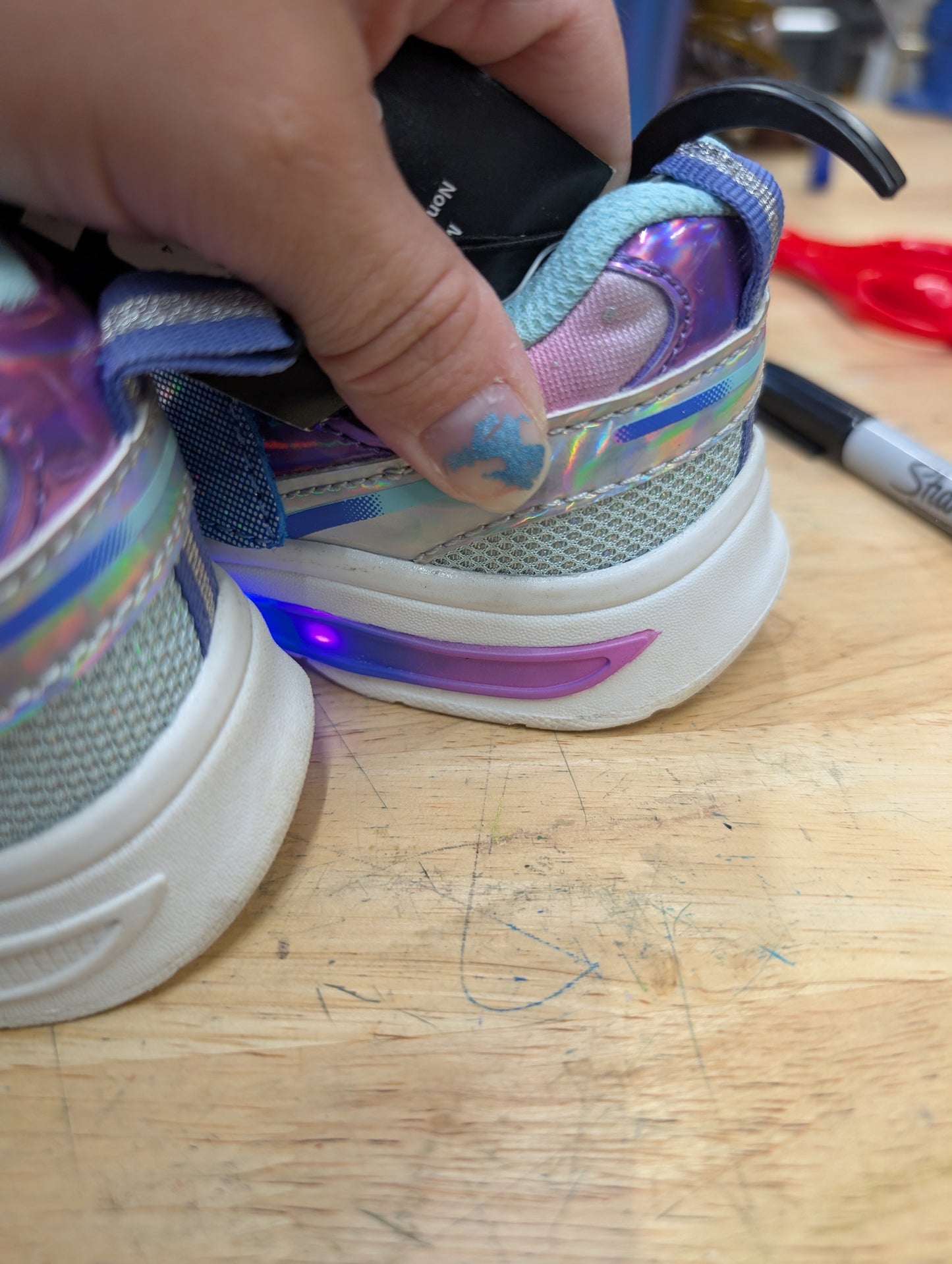 Athletic works kids sneakers size 10 light up