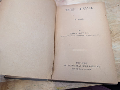 We two by Edna Lyall antique novel with embossed cover