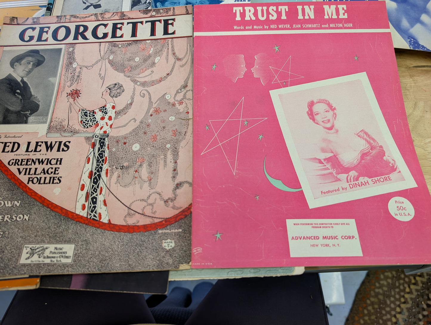 Lot of 10 antique vintage sheet music folios - different songs 1920s-1950s Lot 5