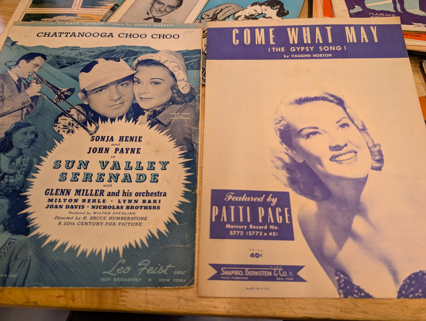 Lot of 10 antique vintage sheet music folios - different songs 1920s-1950s Lot 5