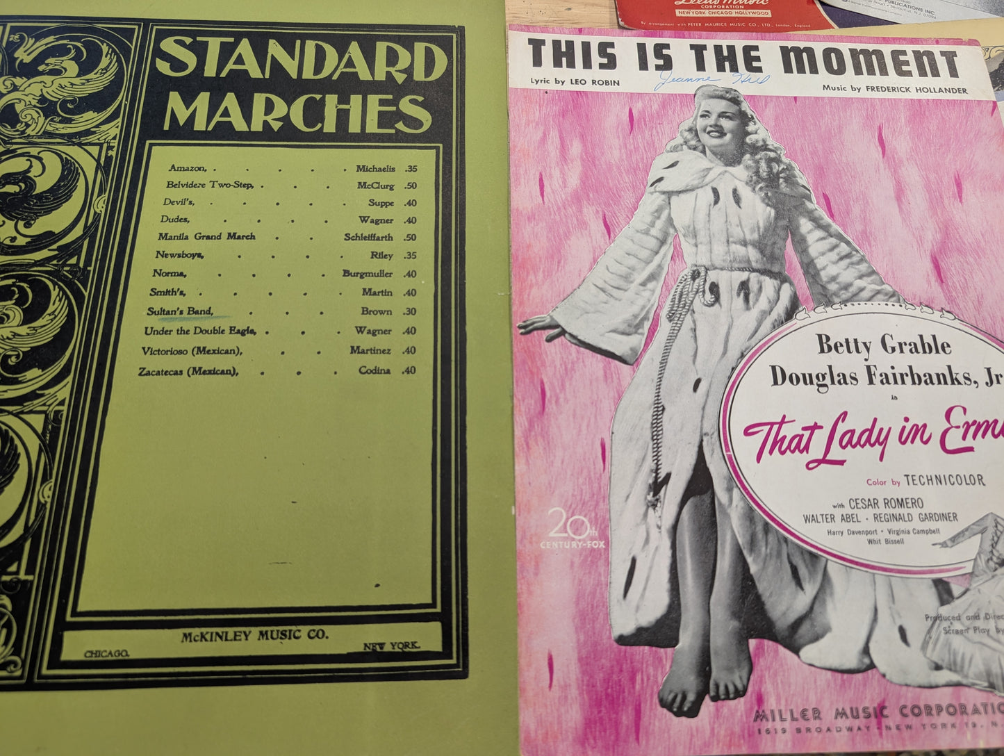 Lot of 10 antique vintage sheet music folios - different songs 1920s-1950s Lot 3