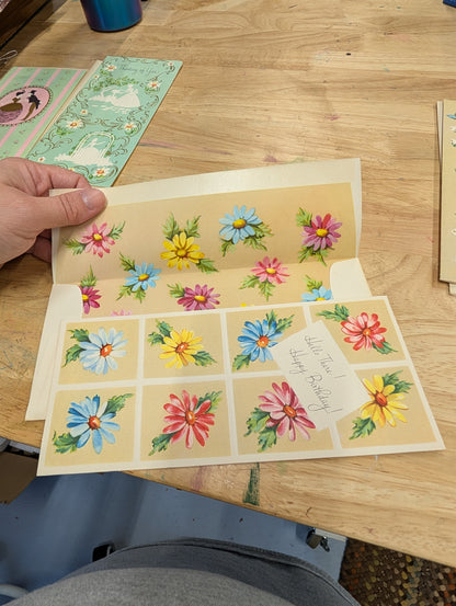 Set of 21 unused vintage greeting cards in original box