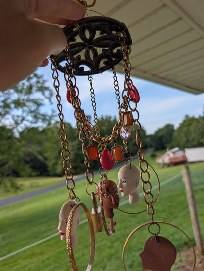 Material Girl - Beaded Repurposed Wind Chime