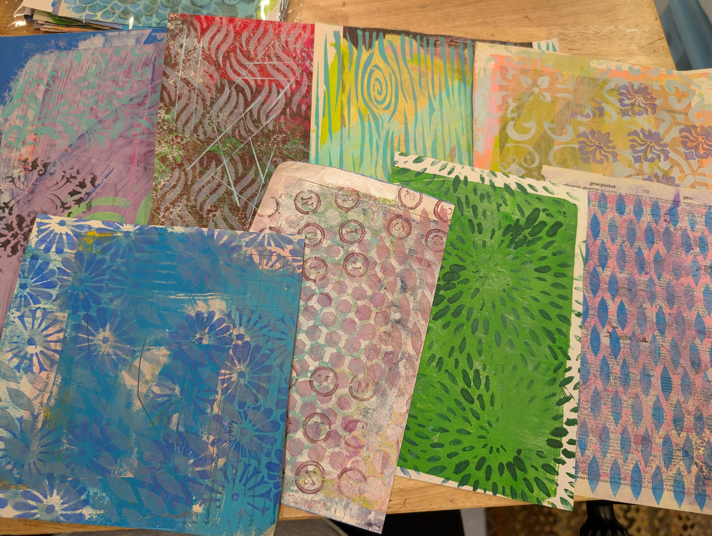 15+ painty papers for mixed media collage, art journal, junk Journal and paper crafts
