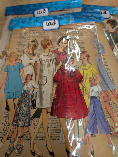 Fussy cuts galore! Vintage sewing pattern ladies