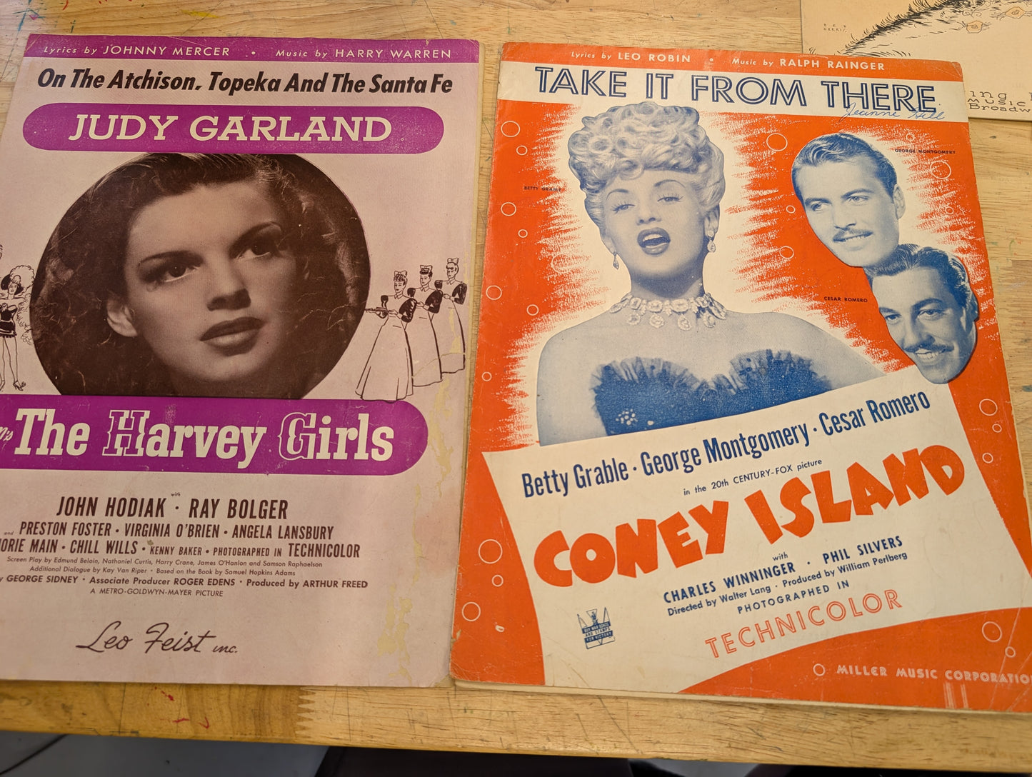 Lot of 10 antique vintage sheet music folios - different songs 1920s-1950s Lot 2