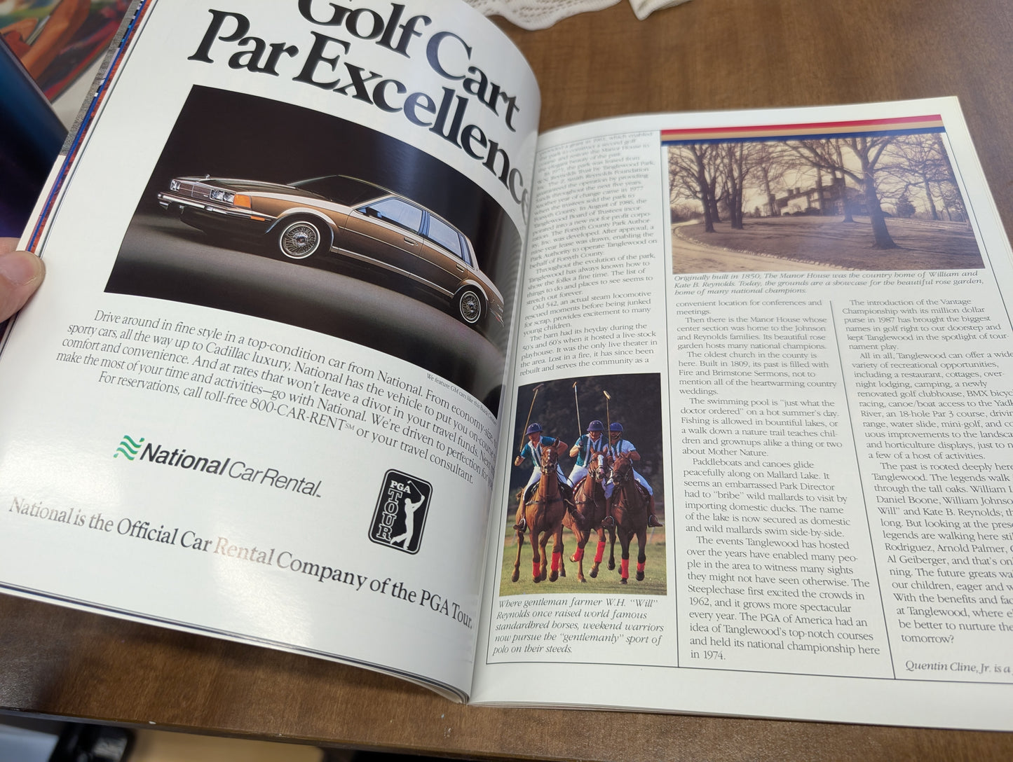 Vantage championship October 5-9 1988 Tanglewood program vintage golf program