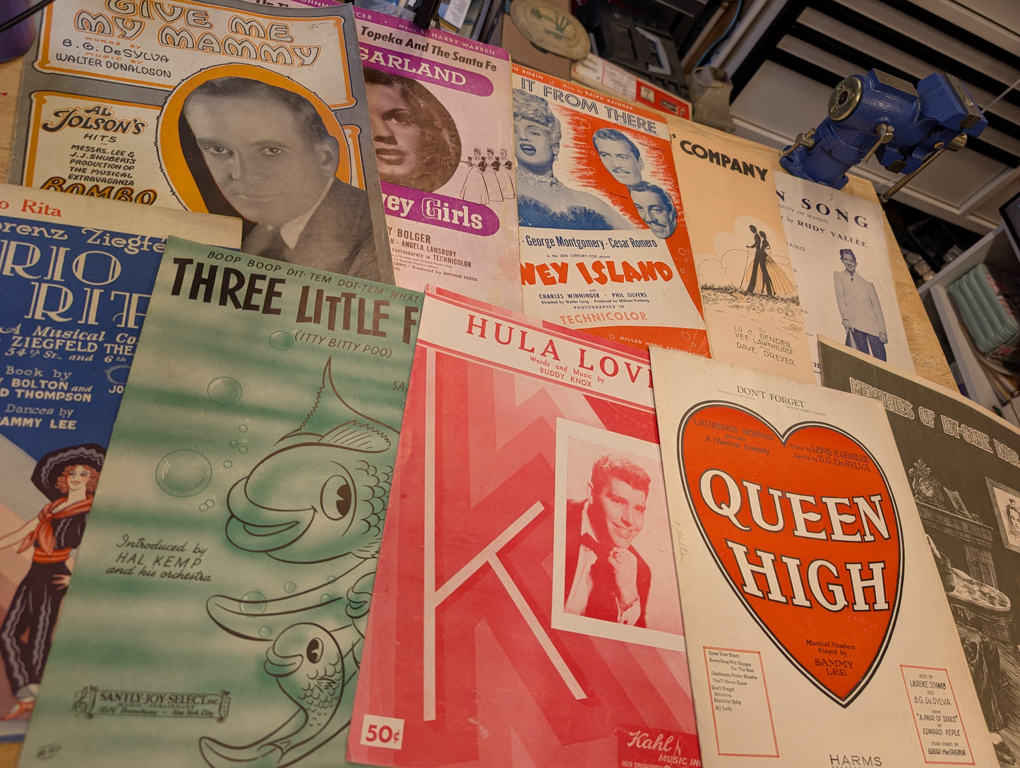 Lot of 10 antique vintage sheet music folios - different songs 1920s-1950s Lot 2