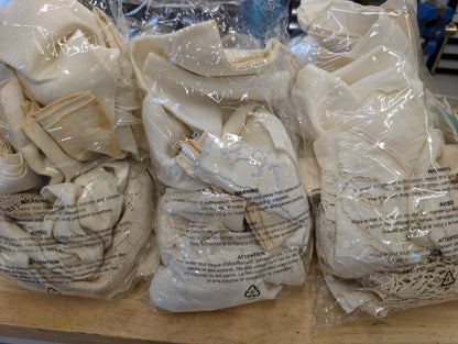 Mixed linen lots - imperfect, grungy, and great for crafting