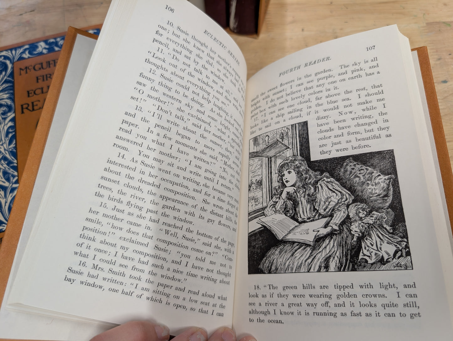 McGuffey's Eclectic Readers Primer through the Sixth, Revised editions 1920 antique readers antique textbooks box set