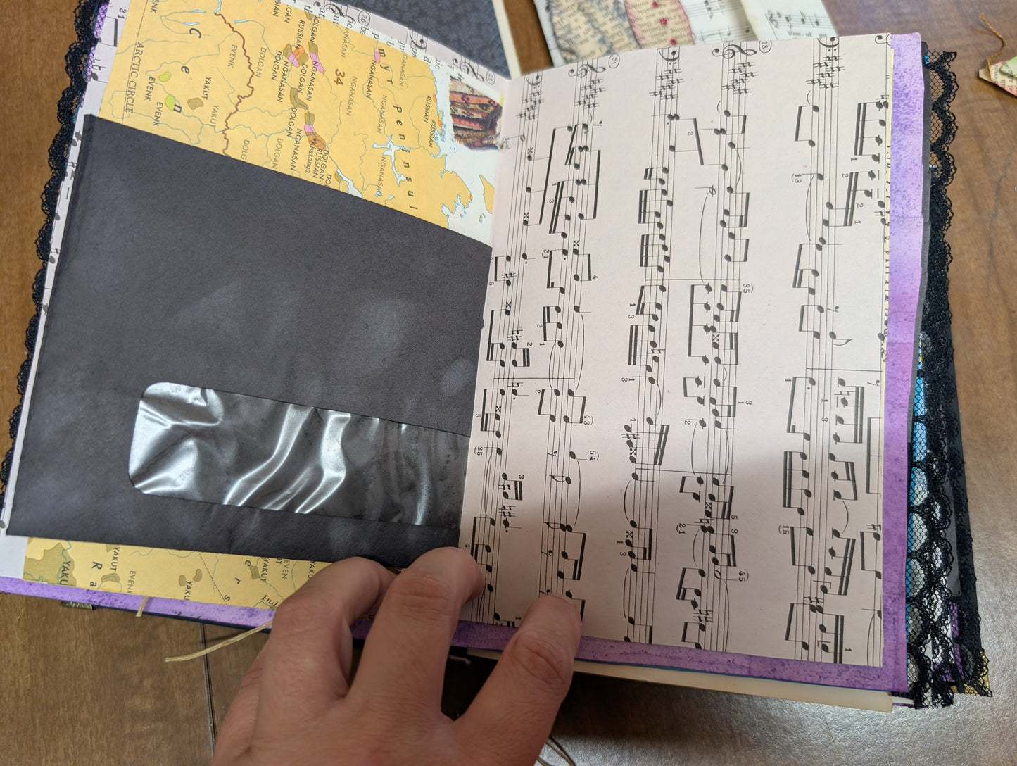 Midnight Journal - a dark color themed junk journal with ephemera