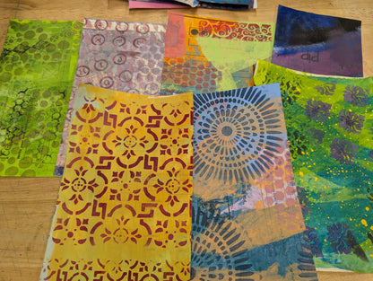 15+ painty papers for mixed media collage, art journal, junk Journal and paper crafts