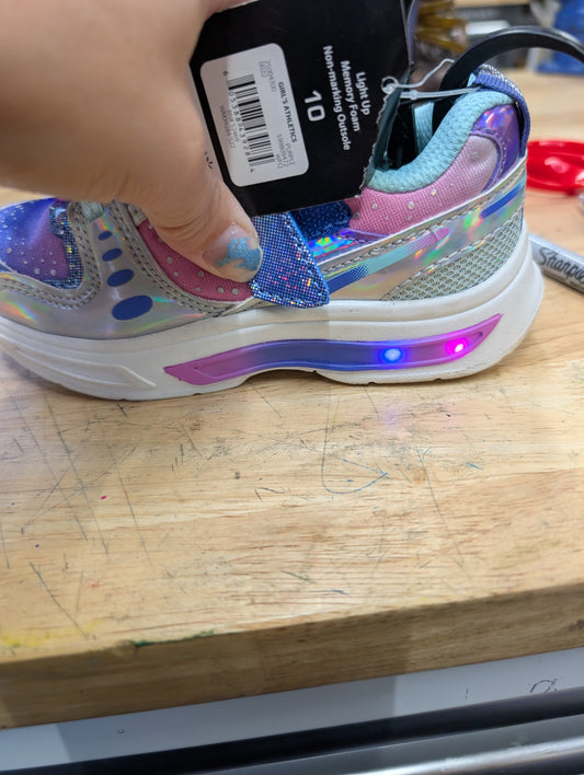 Athletic works kids sneakers size 10 light up