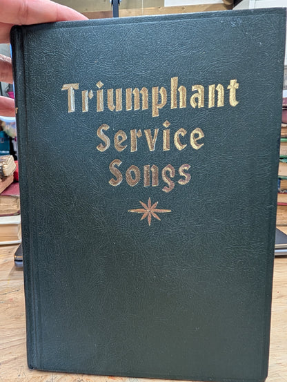Triumphant service songs vintage Hymnal 1960s prayer Journal, Bible Journal, mixed media, junk Journal ephemera