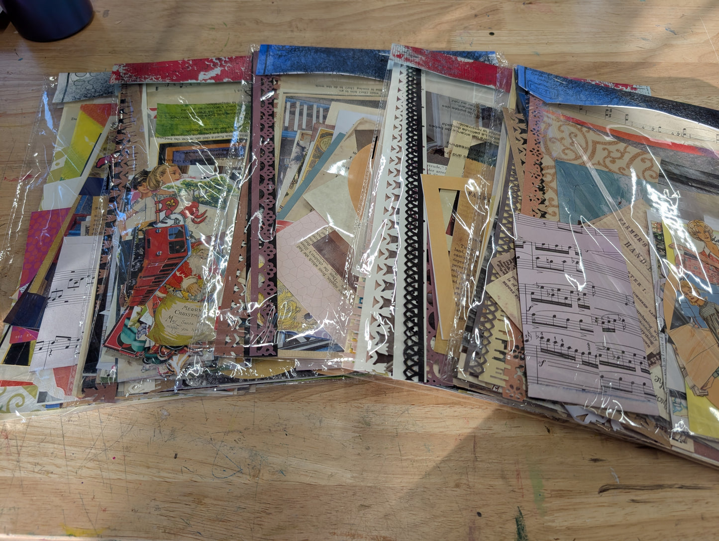 Collage Medley 160+ pieces Fussy Cuts, ephemera, book pages, and more