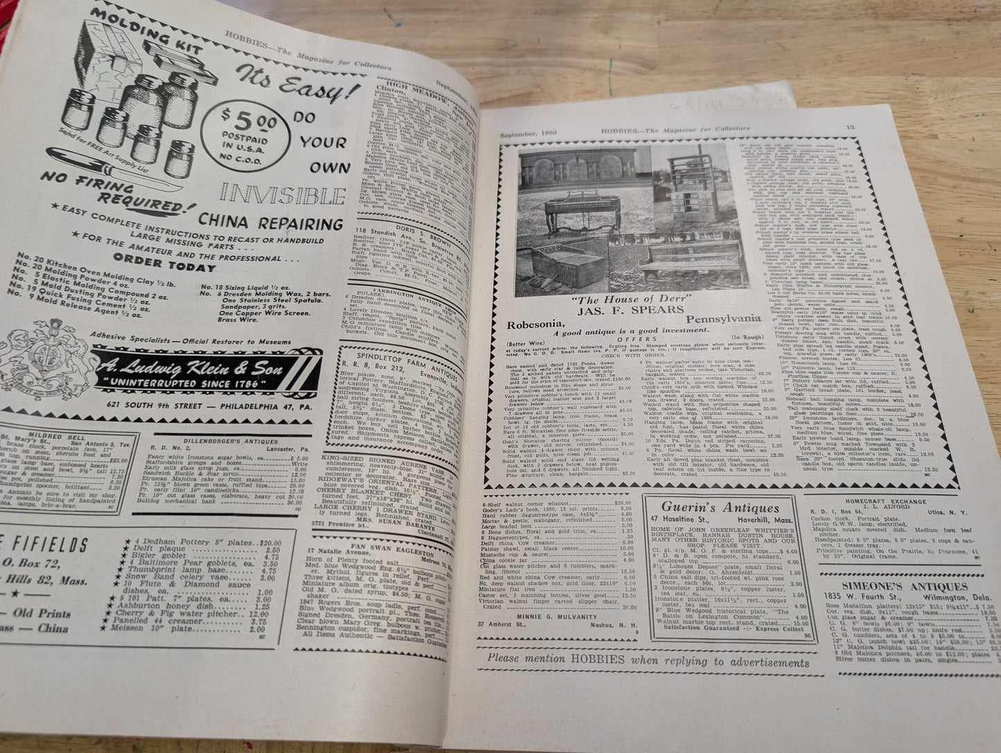 Lot of 2 1950s hobbies magazines the magazine for collectors