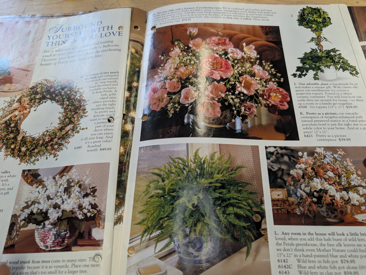 Two petals catalogs presented by Spiegel 1993-1994 special holiday editions