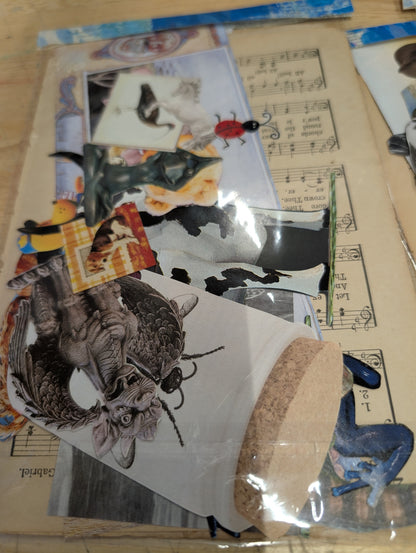 Fussy cuts galore! Animal Fussy Cuts for Collage, Mixed Media, Junk Journals FREE SHIPPING