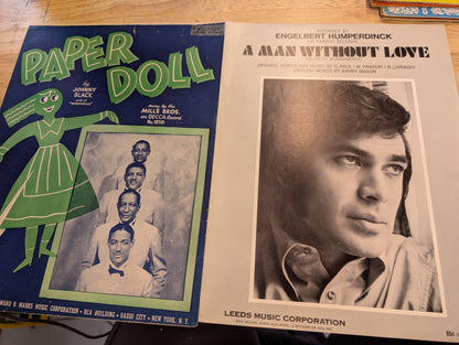 Lot of 10 antique vintage sheet music folios - different songs 1920s-1950s Lot 8
