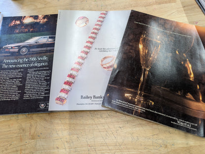 3 vintage architectural digest magazines, March, April, July 1986 lot 7