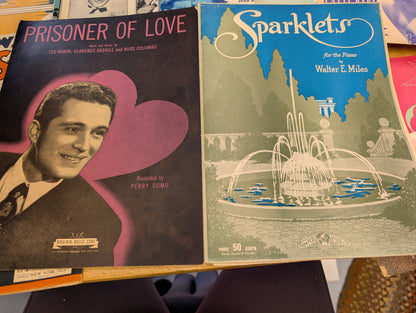 Lot of 10 antique vintage sheet music folios - different songs 1920s-1950s Lot 5