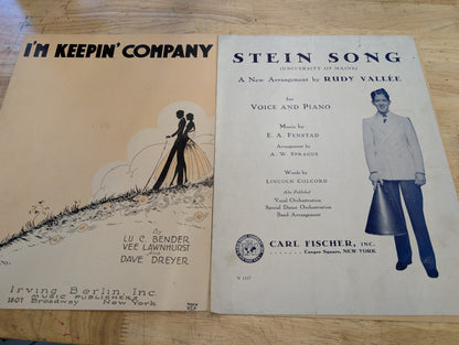 Lot of 10 antique vintage sheet music folios - different songs 1920s-1950s Lot 2