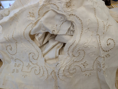 Mixed linen lots - imperfect, grungy, and great for crafting