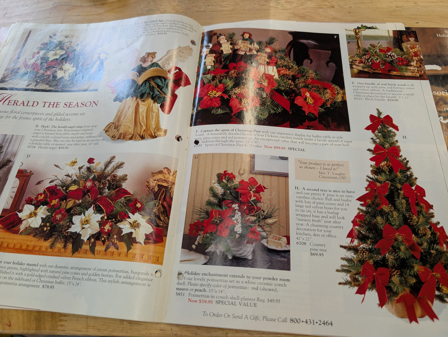 Two petals catalogs presented by Spiegel 1993-1994 special holiday editions