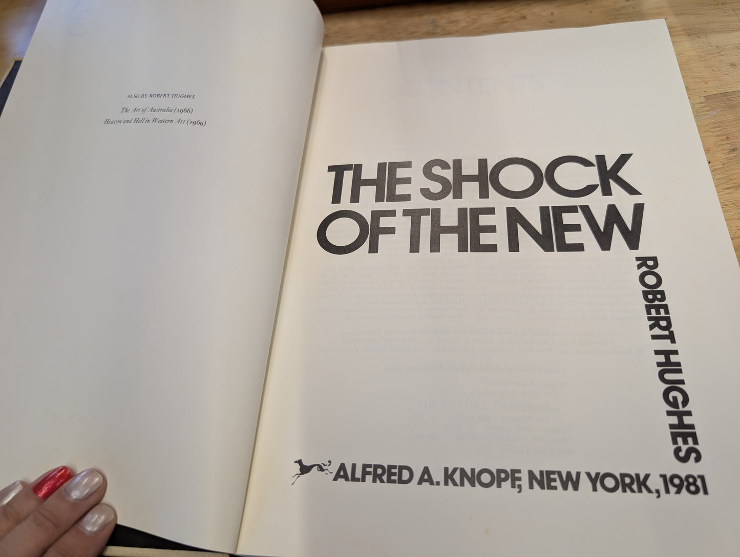 The shock of the new Robert Hughes Alfred a knopf 1981 vintage art book with great images