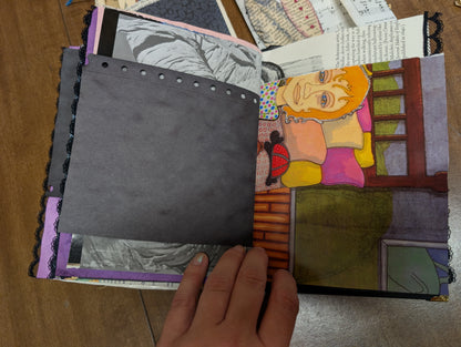 Midnight Journal - a dark color themed junk journal with ephemera