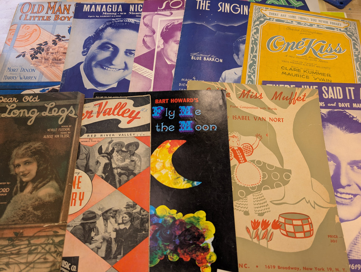 Lot of 10 antique vintage sheet music folios - different songs 1920s-1950s Lot 7