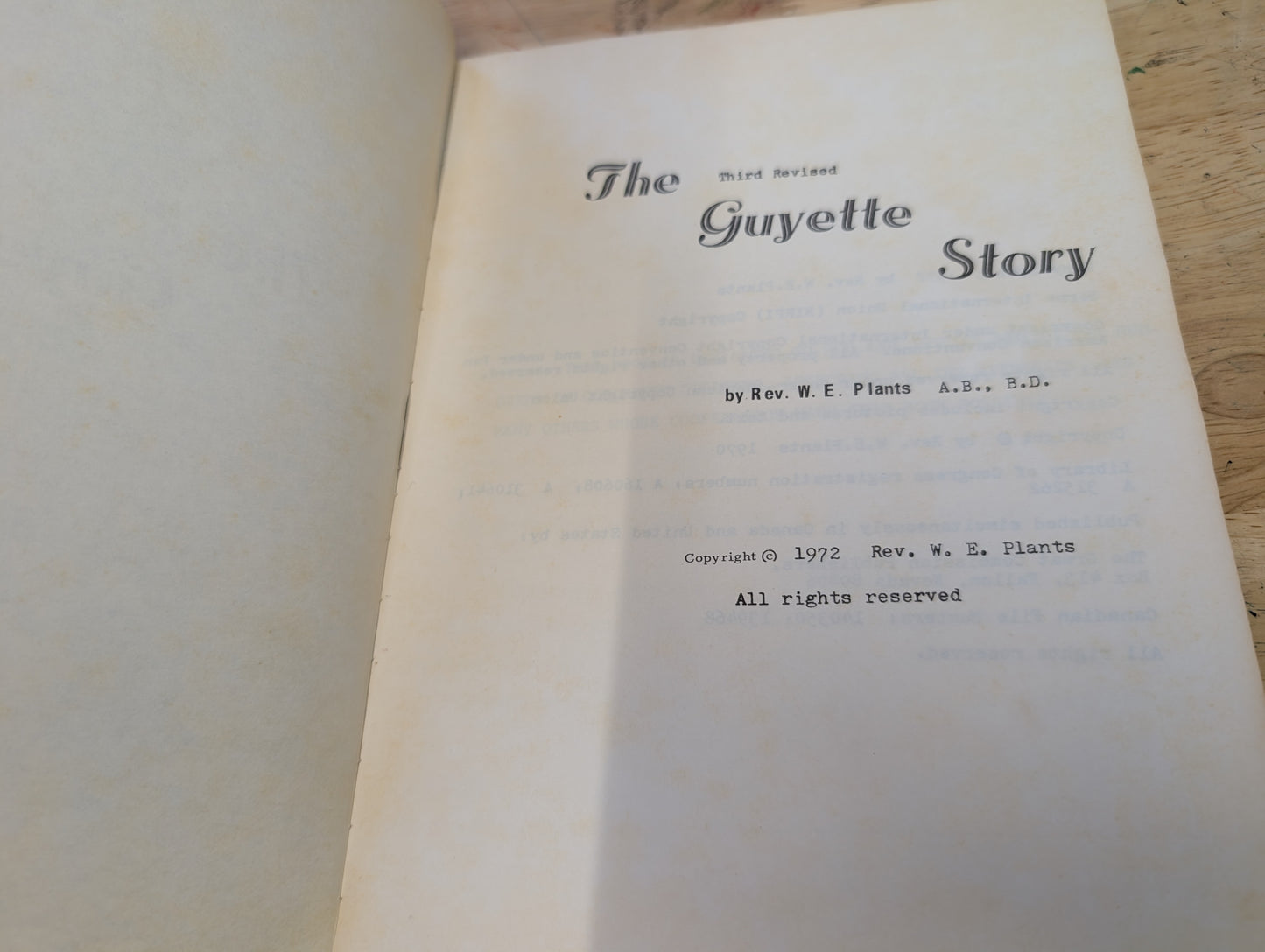 Third, revised the guyette story by rev. We plants 1972 native American true story