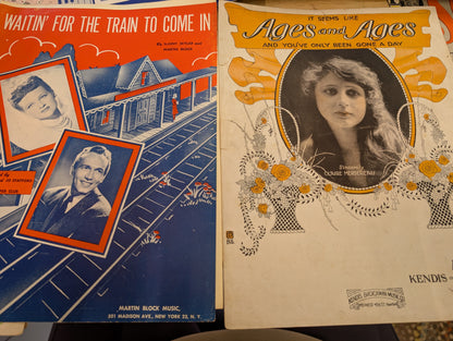 Lot of 10 antique vintage sheet music folios - different songs 1920s-1950s Lot 4