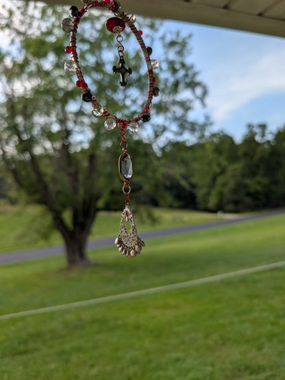 Red & Black Bangle Bracelet Suncatcher