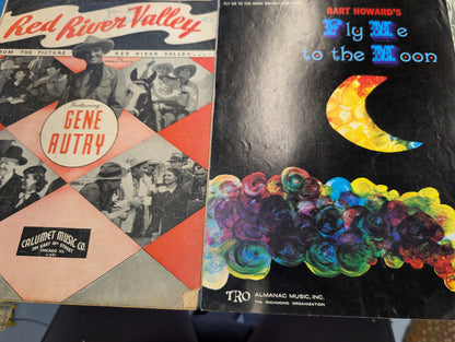 Lot of 10 antique vintage sheet music folios - different songs 1920s-1950s Lot 7