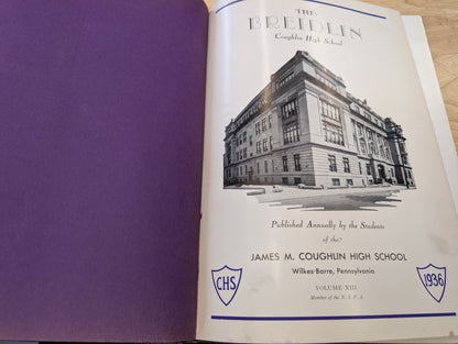 The Breidlin 1936 coughlin high School vintage yearbook Wilkes-Barre, PA