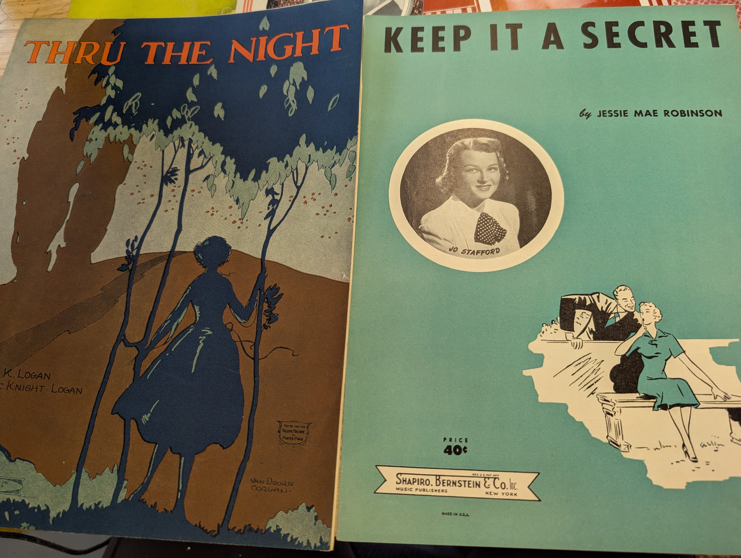 Lot of 10 antique vintage sheet music folios - different songs 1920s-1950s Lot 9