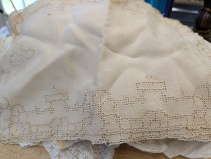 Mixed linen lots - imperfect, grungy, and great for crafting