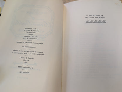 Anne of Green gables book 1972 edition Book 1 in Anne of Green gables series