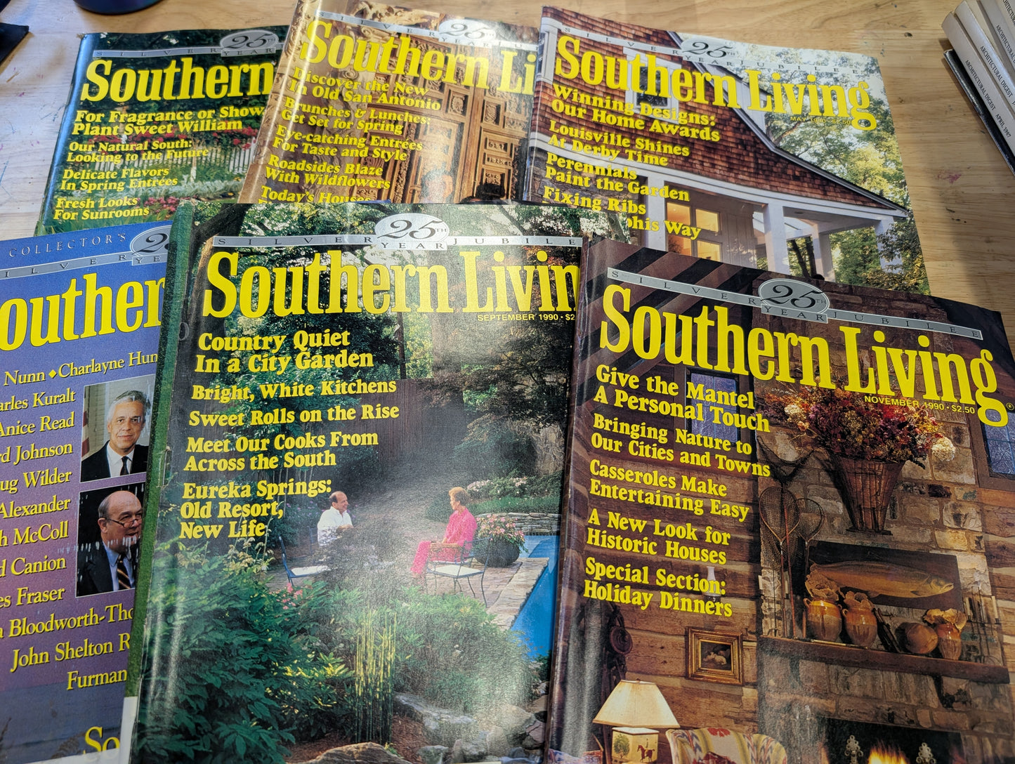6 vintage Southern living magazines 1990 lot 4