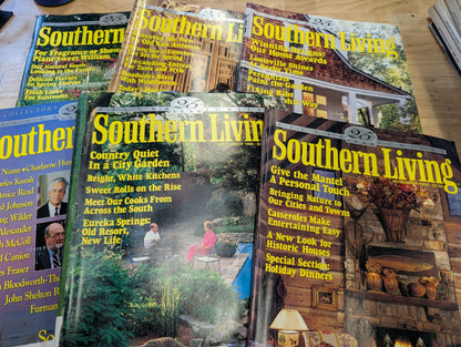 6 vintage Southern living magazines 1990 lot 4