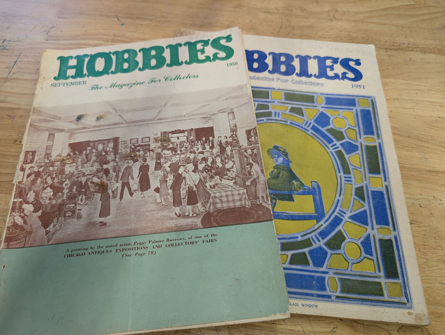 Lot of 2 1950s hobbies magazines the magazine for collectors