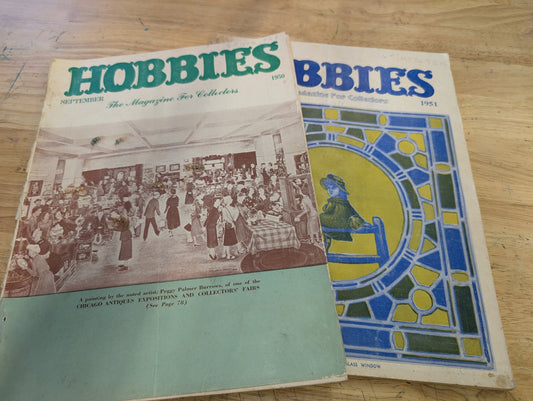 Lot of 2 1950s hobbies magazines the magazine for collectors