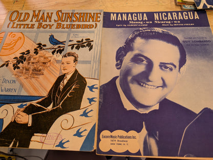 Lot of 10 antique vintage sheet music folios - different songs 1920s-1950s Lot 7