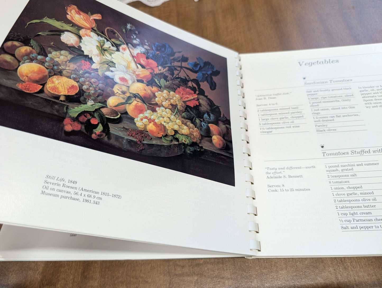 The cookbook II Worcester Art museum 1985 vintage collectible cookbook