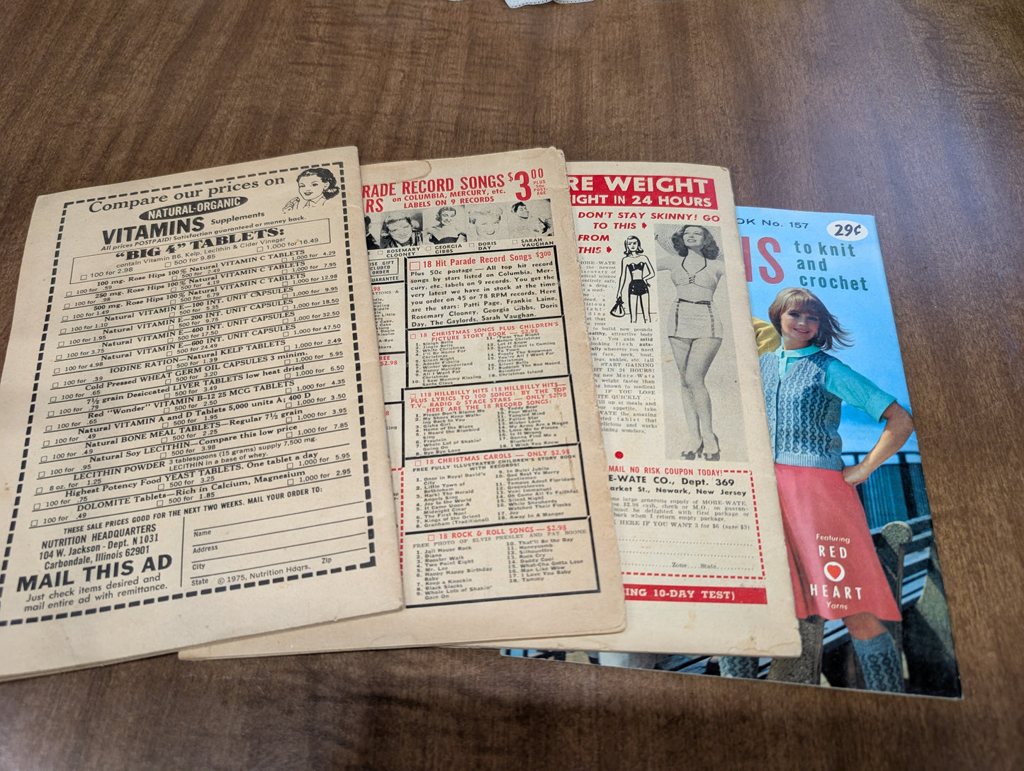 Lot of 4 vintage craft magazines, '50s '60s and '70s workbasket and Coates & Clarks