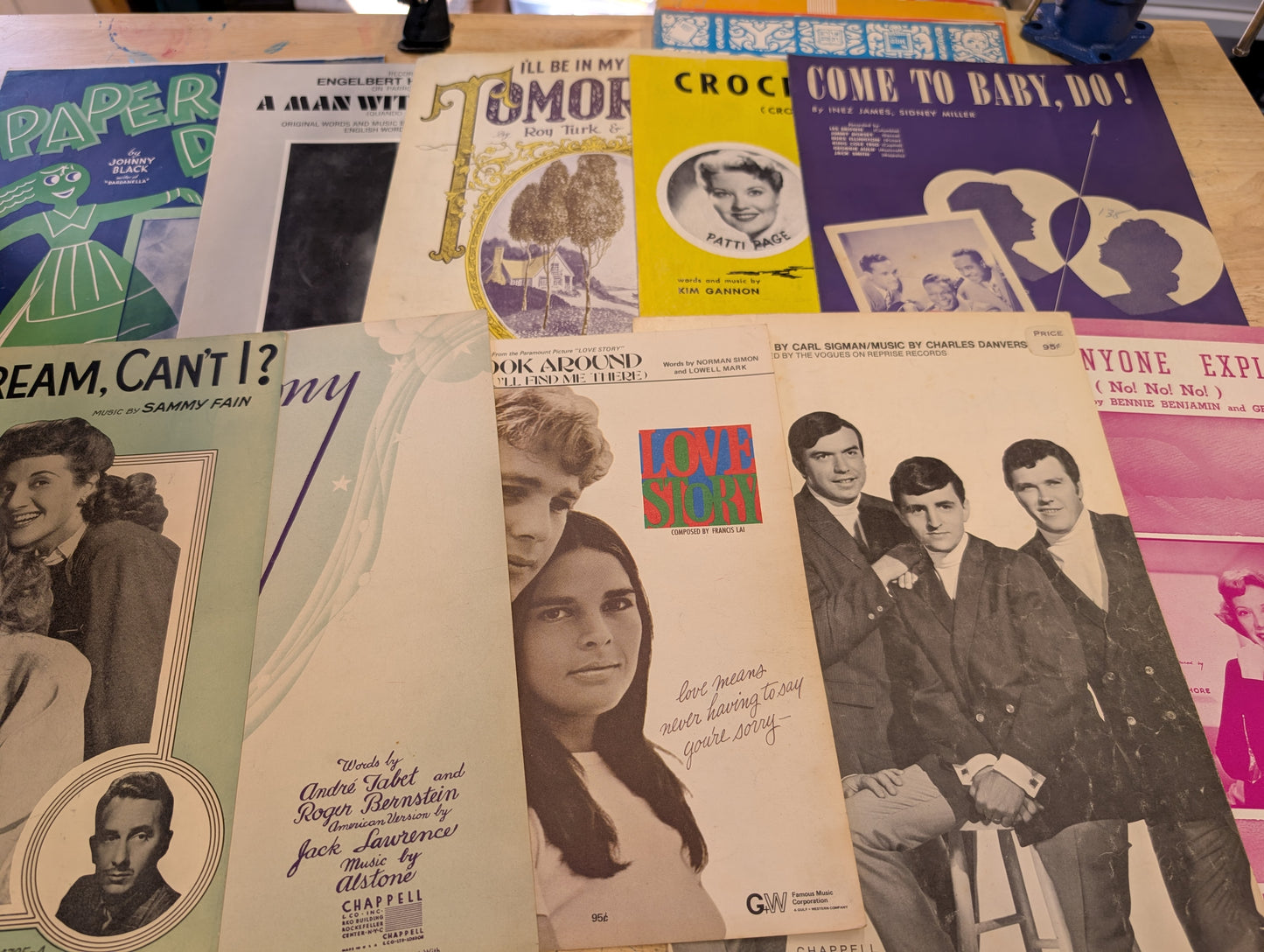 Lot of 10 antique vintage sheet music folios - different songs 1920s-1950s Lot 8