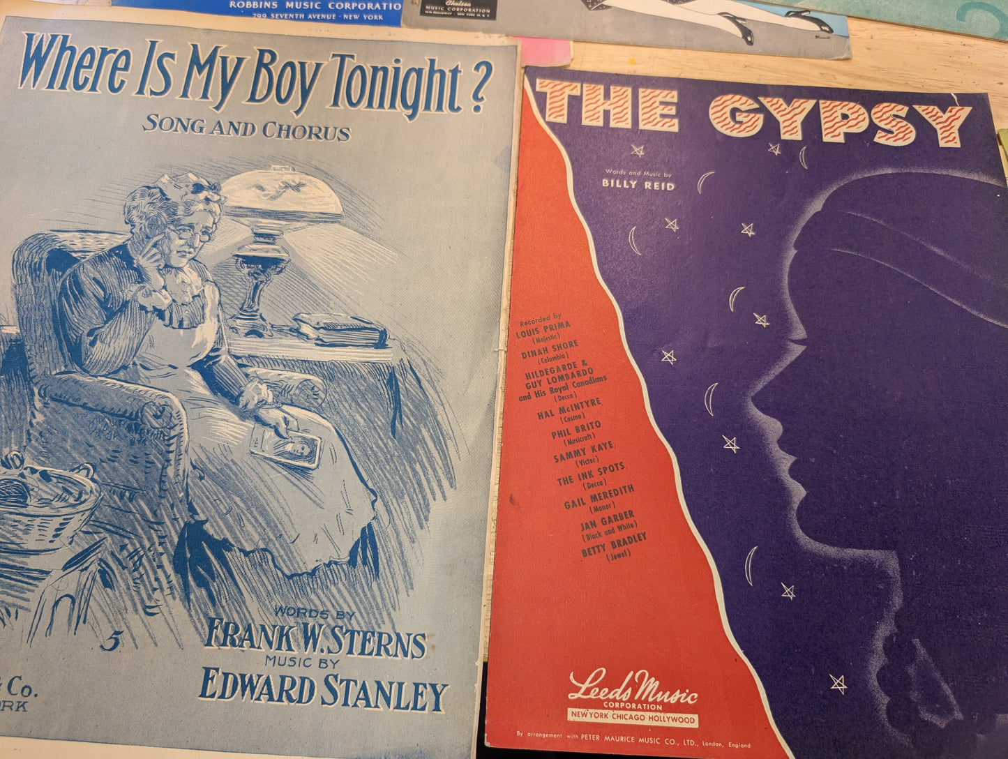 Lot of 10 antique vintage sheet music folios - different songs 1920s-1950s Lot 3