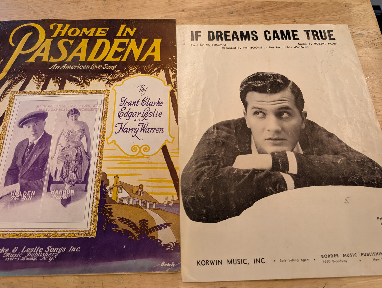 Lot of 10 antique vintage sheet music folios - 10 different song folios 1920s-1950s Lot 1